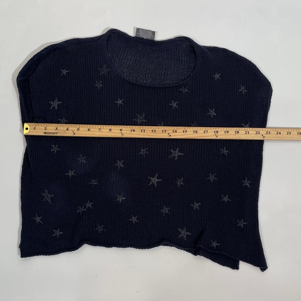 Wooden Ships Sweater Top Size XS Navy Starfish Print - Picture 5 of 8